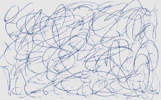 Grunge texture of chaotic hand-drawn doodles Monochrome background of careless lines traces of a pen Overlay template Vector illustration