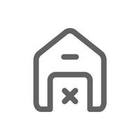 empty warehouse icon. Perfect for delivery icon or user interface applications. vector sign and symbol