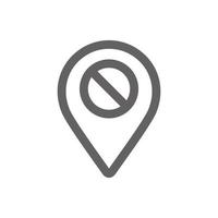 wrong location icon. Perfect for map icon or user interface applications. vector sign and symbol