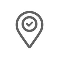 verified location icon. Perfect for map icon or user interface applications. vector sign and symbol