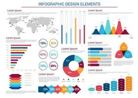 gráficos y elementos de diseño de infografías vector