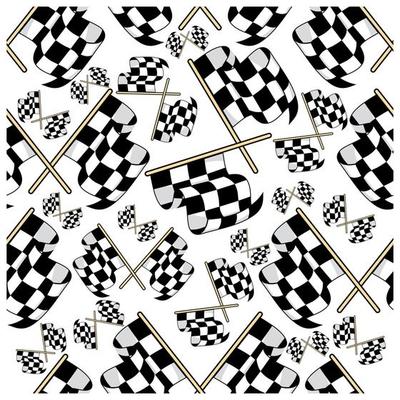 Seamless pattern of motor racing flags