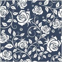 White and gray roses seamless pattern vector