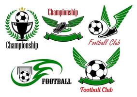 Football and soccer game icons vector