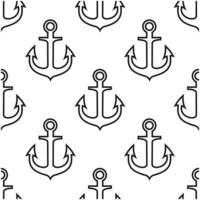 Retro seamless pattern with ship anchors vector