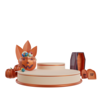 3d goldenes podium halloween png