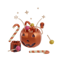 3d gouden halloween png