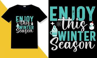 winter t shirt design vector