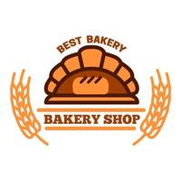 Organic bakery shop symbol with brick oven bread vector