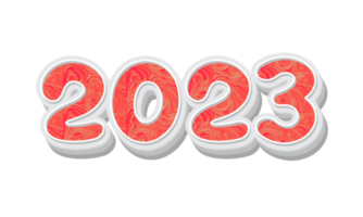 Number 2023 Effect with Texture in Numbers png