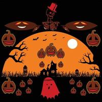 diseño de vector de camiseta de halloween