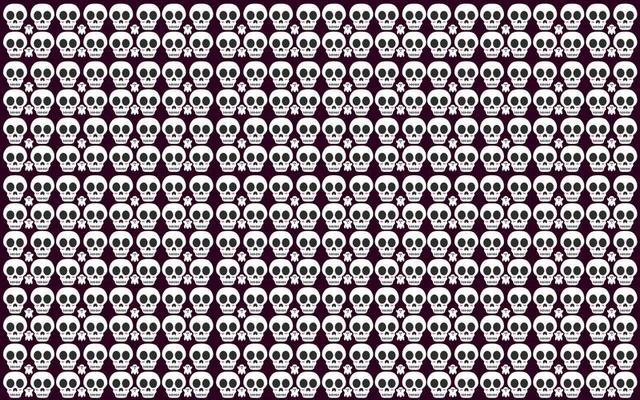 Halloween seamless pattern design with ghost and skull