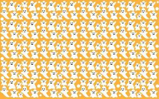 Halloween seamless pattern design with ghost shape vector
