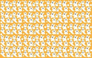 Halloween seamless pattern design with ghost shape vector