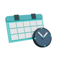 3D time management and scheduling icon illustration, Realistic and high resolution photo. -3D rendering png