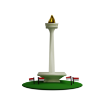 3d monumen nasional landmärke byggnad indonesien png