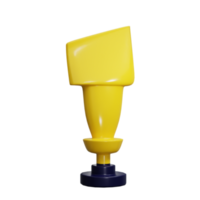 3D Golden award isolated in white background, Realistic rendering illustration png