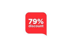 79 discount, Sales Vector badges for Labels, , Stickers, Banners, Tags, Web Stickers, New offer. Discount origami sign banner.