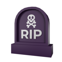 3d rendering of cemetery halloween icon png