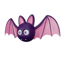 3d rendering of bat halloween icon png