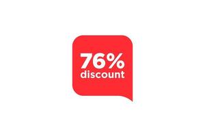 76 discount, Sales Vector badges for Labels, , Stickers, Banners, Tags, Web Stickers, New offer. Discount origami sign banner.