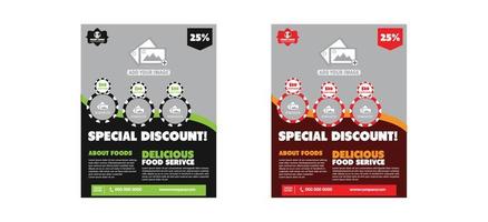 Fast Food Flyer Template Design vector