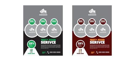 Fast Food Flyer Template Design vector