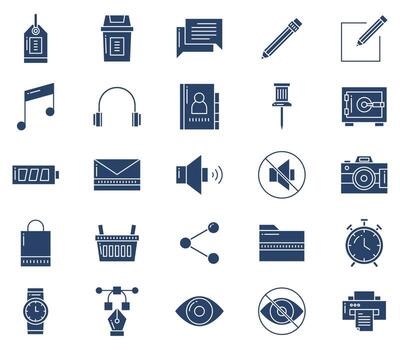 interfaz de usuario, conjunto de iconos básicos de la interfaz de usuario, icono web vector