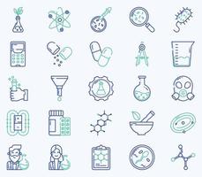 Science and technology icon set vector