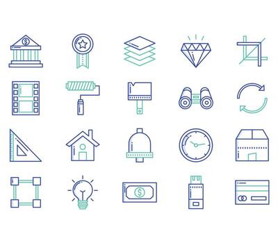 interfaz de usuario, conjunto de iconos básicos de la interfaz de usuario, icono web vector