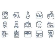 Game development and gaming entertainment icon set vector