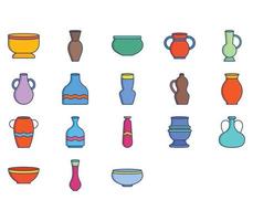 variety of water Pot illustration set vector