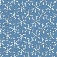 Seamless snowflakes pattern. Snowflakes background. Doodle illustration with snowflakes vector