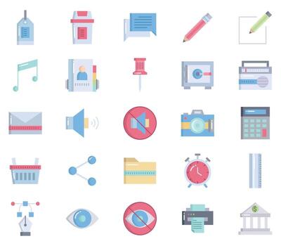 interfaz de usuario, conjunto de iconos básicos de la interfaz de usuario, icono web vector