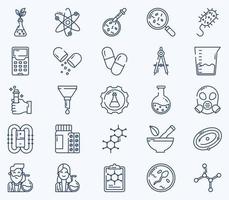 Science and technology icon set vector