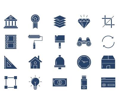 interfaz de usuario, conjunto de iconos básicos de la interfaz de usuario, icono web vector