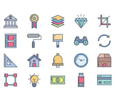 interfaz de usuario, conjunto de iconos básicos de la interfaz de usuario, icono web vector