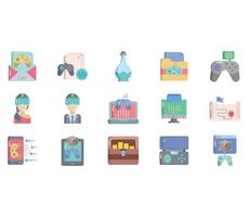 Game development and gaming entertainment icon set vector