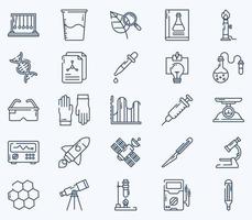 Science and technology icon set vector