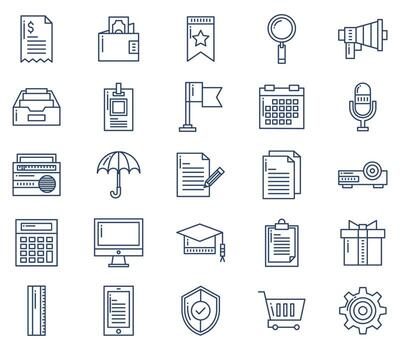 interfaz de usuario, conjunto de iconos básicos de la interfaz de usuario, icono web vector