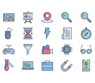 interfaz de usuario, conjunto de iconos básicos de la interfaz de usuario, icono web vector