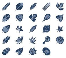 Variety of Leaf icon set vector