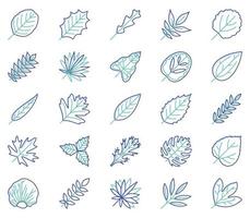 Variety of Leaf icon set vector