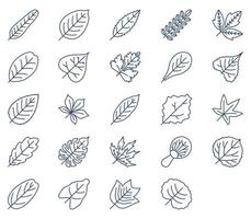 Variety of Leaf icon set vector