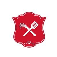 Spatula Flogger Whip Crossed Shield Retro vector