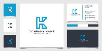 KH or HK letter logo design vector template