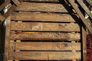superficie de madera construcción de madera en detalle. foto