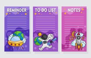 Outer Space Journal Templates vector