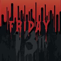 Terror background with blood and text Friday Thirteen Vector illustration