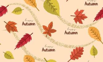 Colored autumn seamless pattern background Vector illustration